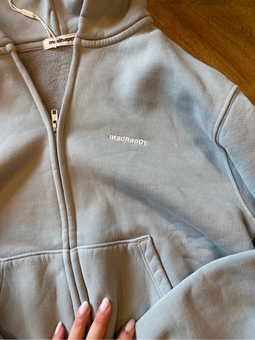 Madhappy Powder Blue Zip-Up Hoodie